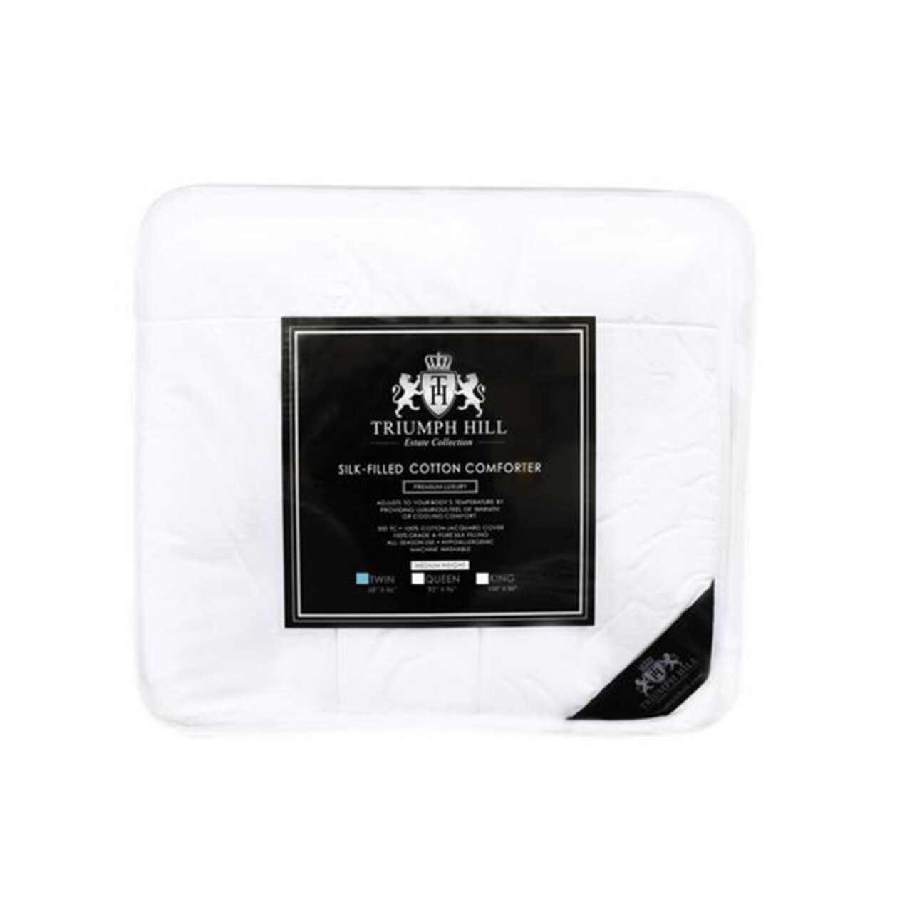 Triumph Hill Silk Heavy Weight Bed Comforter- Standard - Twin